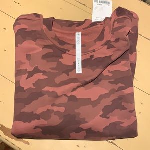 Lululemon perfectly oversized crew pink camo